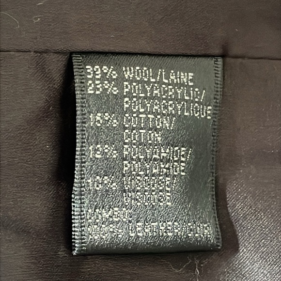 Lafayette 148 NY Wool Blend Black and White Leather Trim Blazer Size 6 - Picture 10 of 11